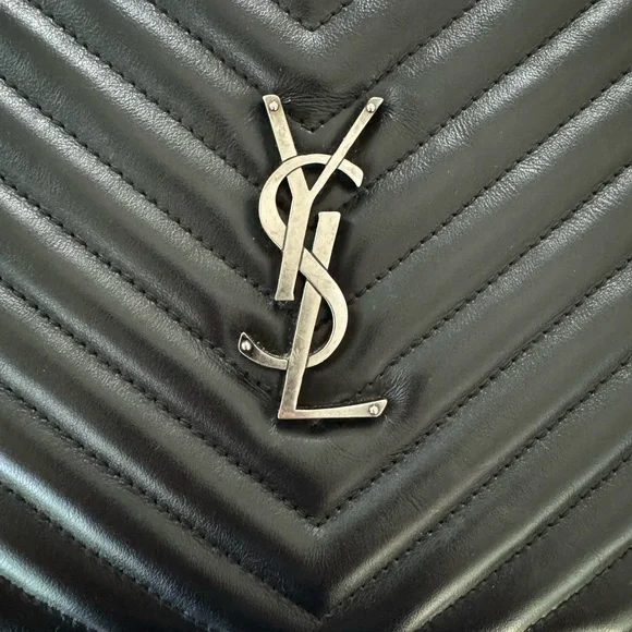 Saint Laurent Quilted Black Crossbody with Silver Accents - Picture 2 of 13